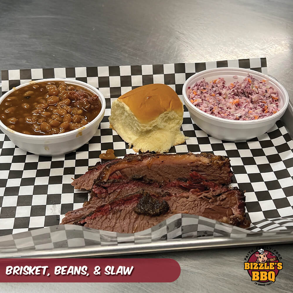 brisket, beans, & slaw